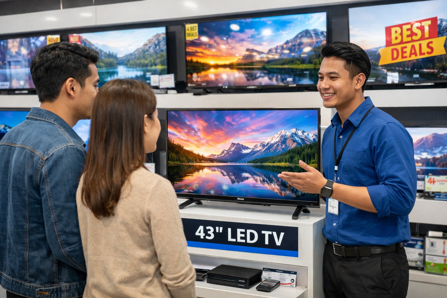 Membeli TV di Toko Elektronik Modern