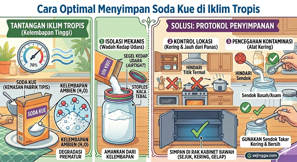 Cara Optimal Menyimpan Soda Kue di Iklim Tropis